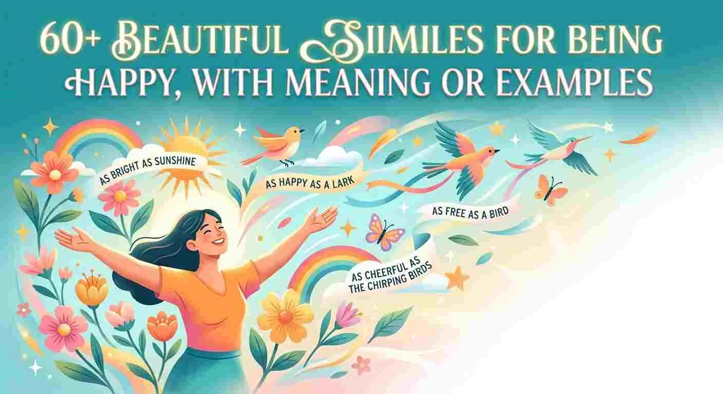 Beautiful Similes for Being Happy, With Meaning Or Examples