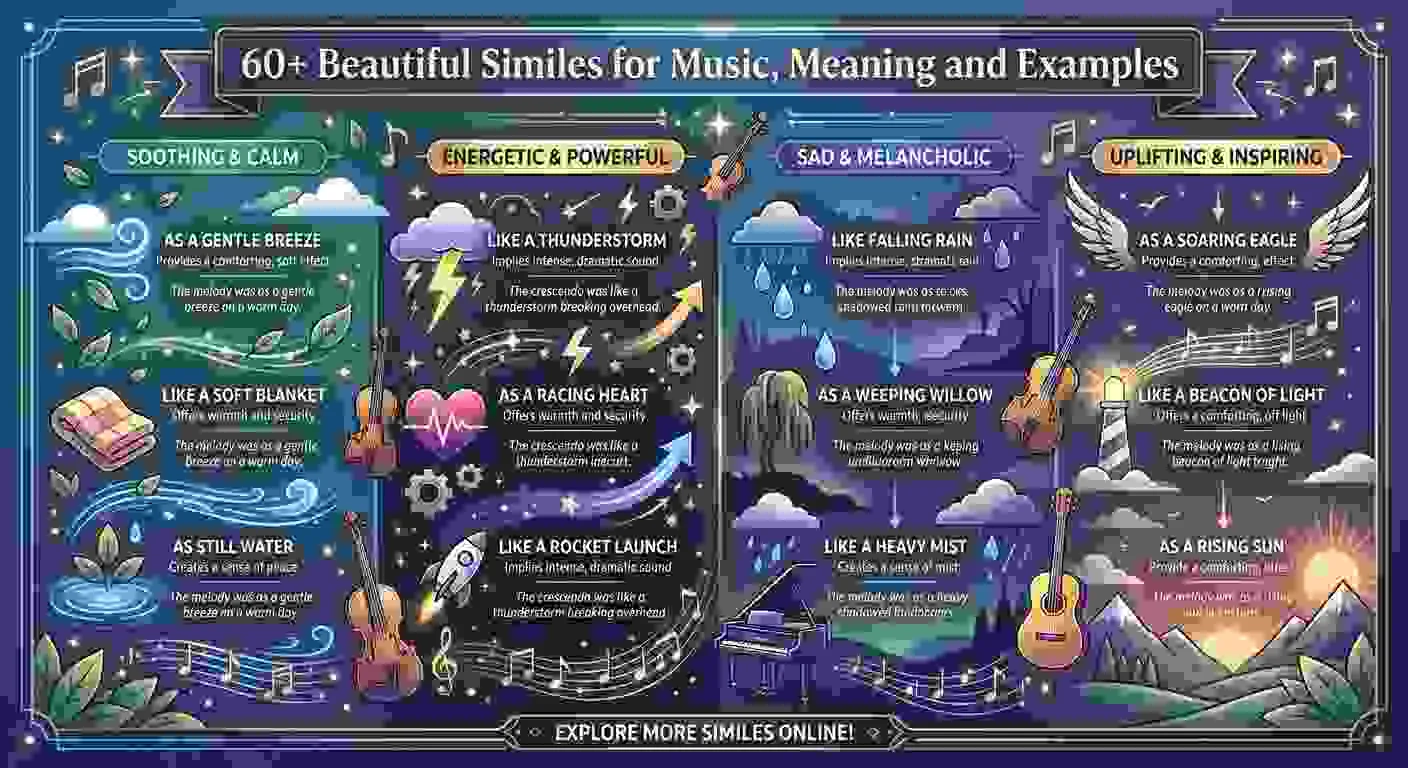 Beautiful Similes for Music, Meaning and Examples