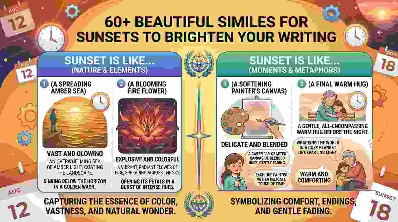 Beautiful Similes for Sunsets to Brighten Your Writing