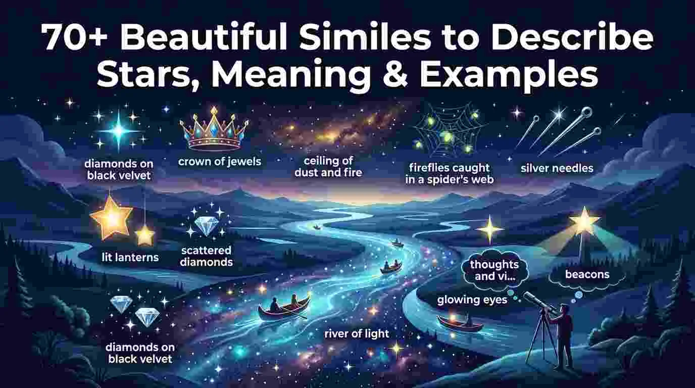 Beautiful Similes to Describe Stars, Meaning & Examples