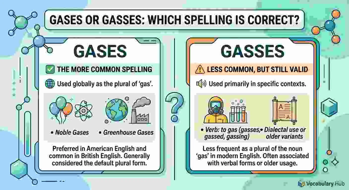 Gases or Gasses Which Spelling Is Correct
