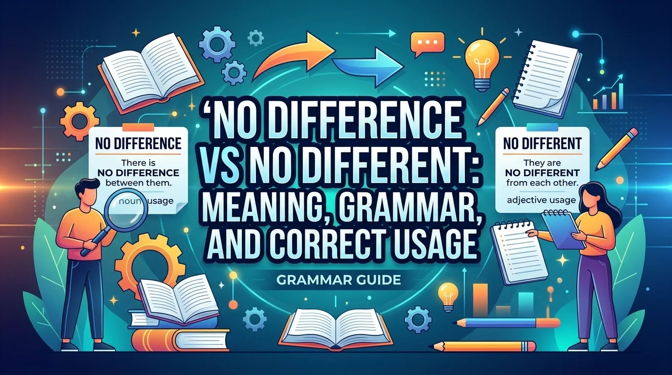 No Difference vs No Different Meaning, Grammar, and Correct Usage