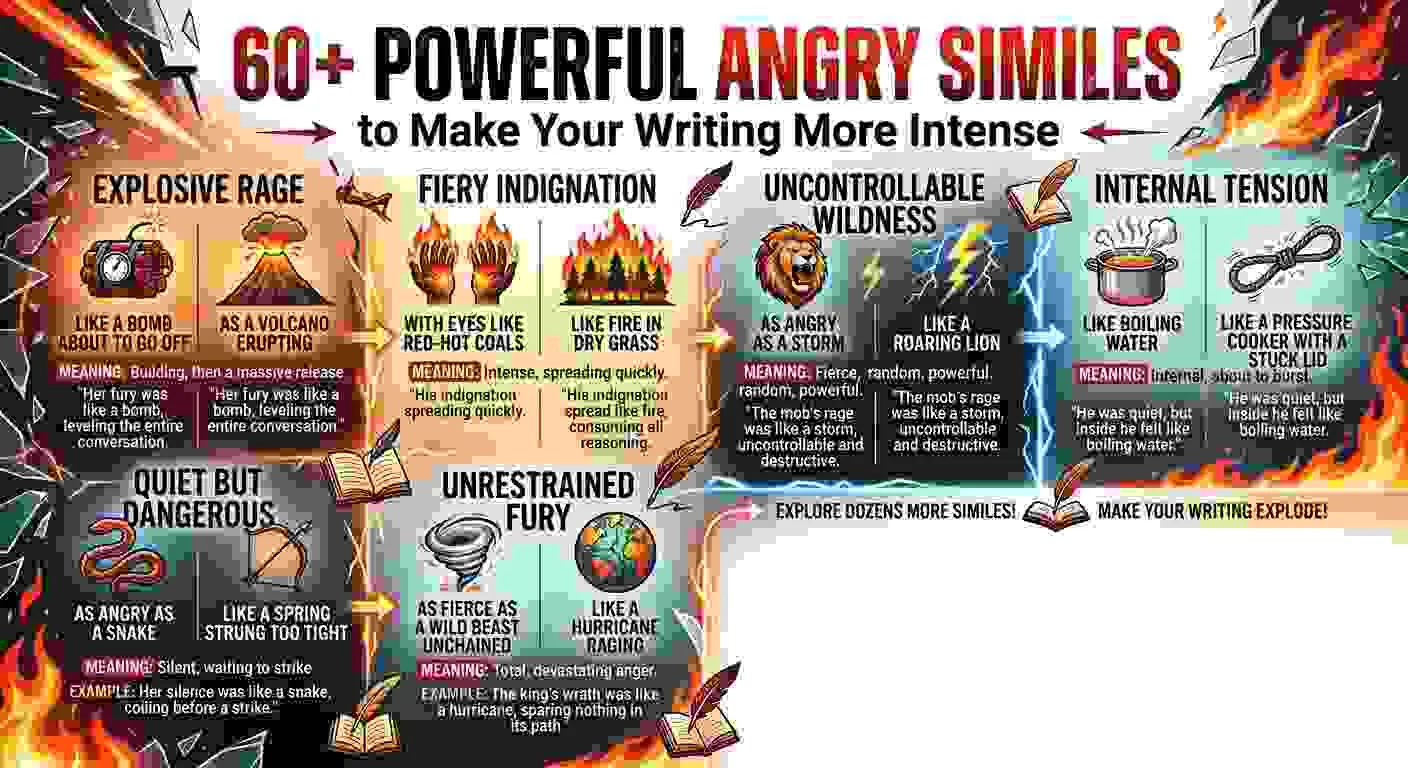 Powerful Angry Similes to Make Your Writing More Intense