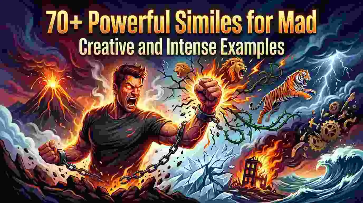 Powerful Similes for Mad Creative and Intense Examples