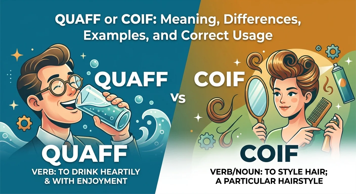 Quaff or Coif Meaning, Differences, Examples, and Correct Usage