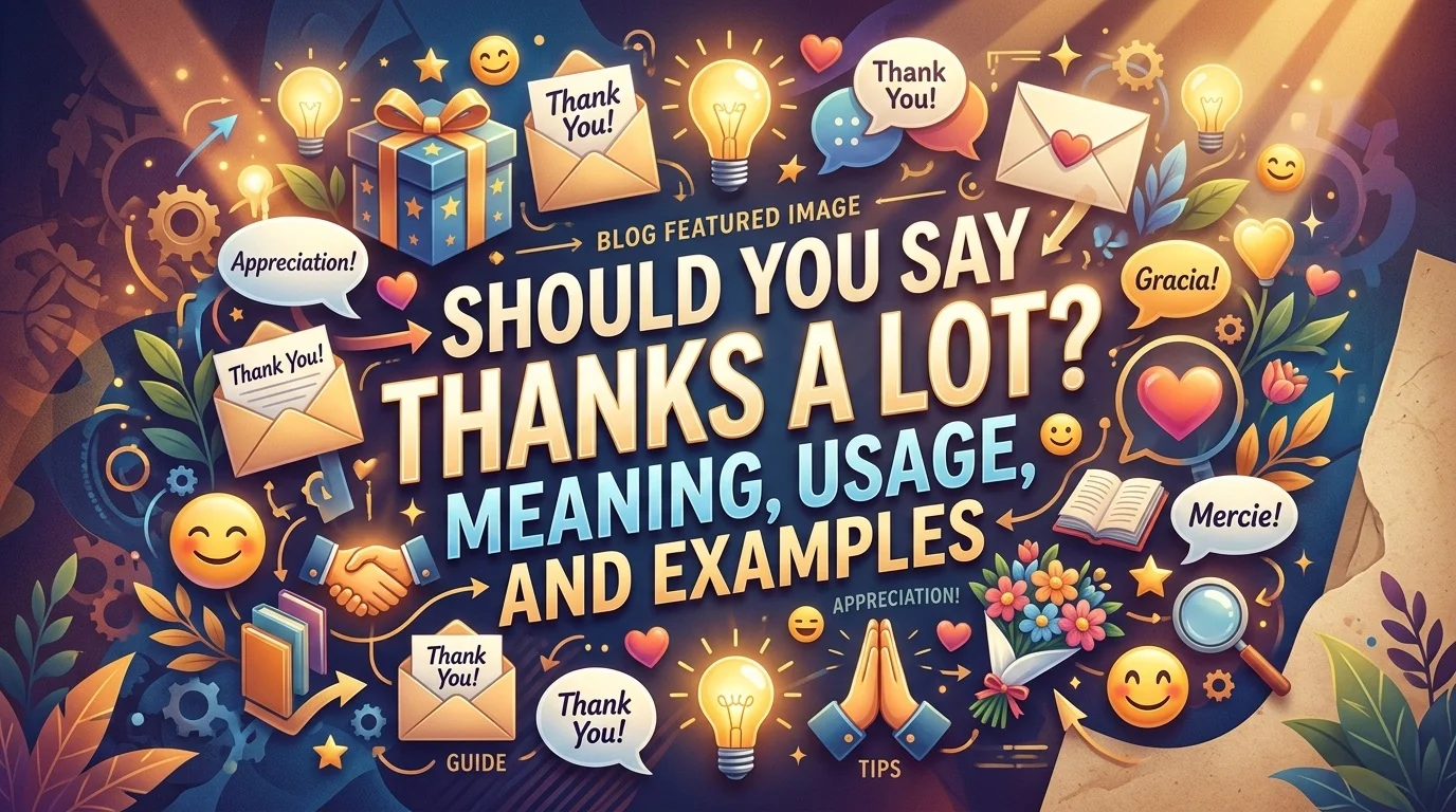 Should You Say Thanks a Lot Meaning, Usage, and Examples