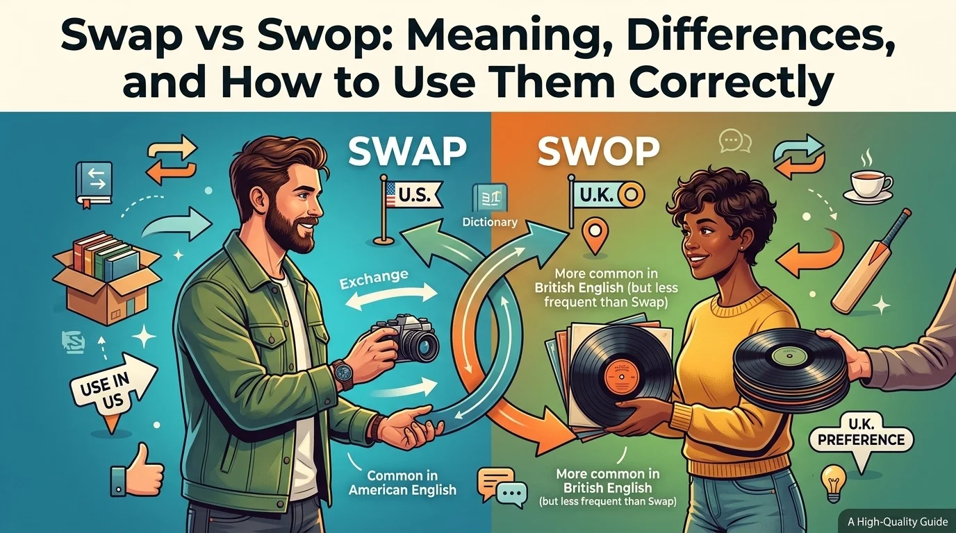 Swap vs Swop Meaning, Differences, and How to Use Them Correctly