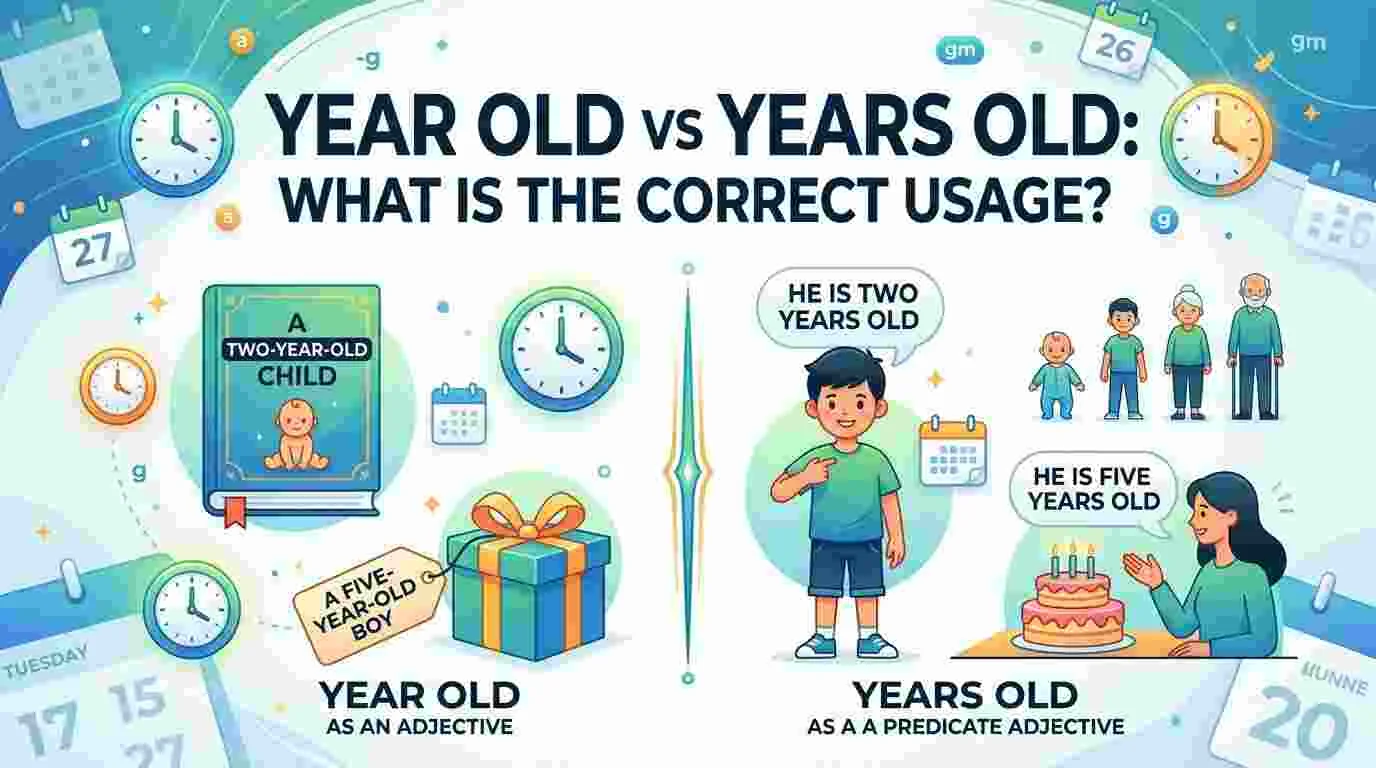 Year Old vs Years Old What Is the Correct Usage