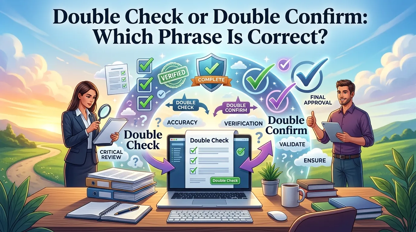 Double Check or Double Confirm: Which Phrase Is Correct?