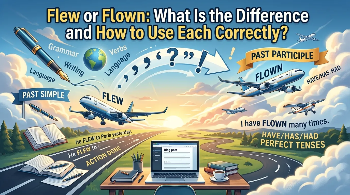 Flew or Flown: What Is the Difference and How to Use Each Correctly?