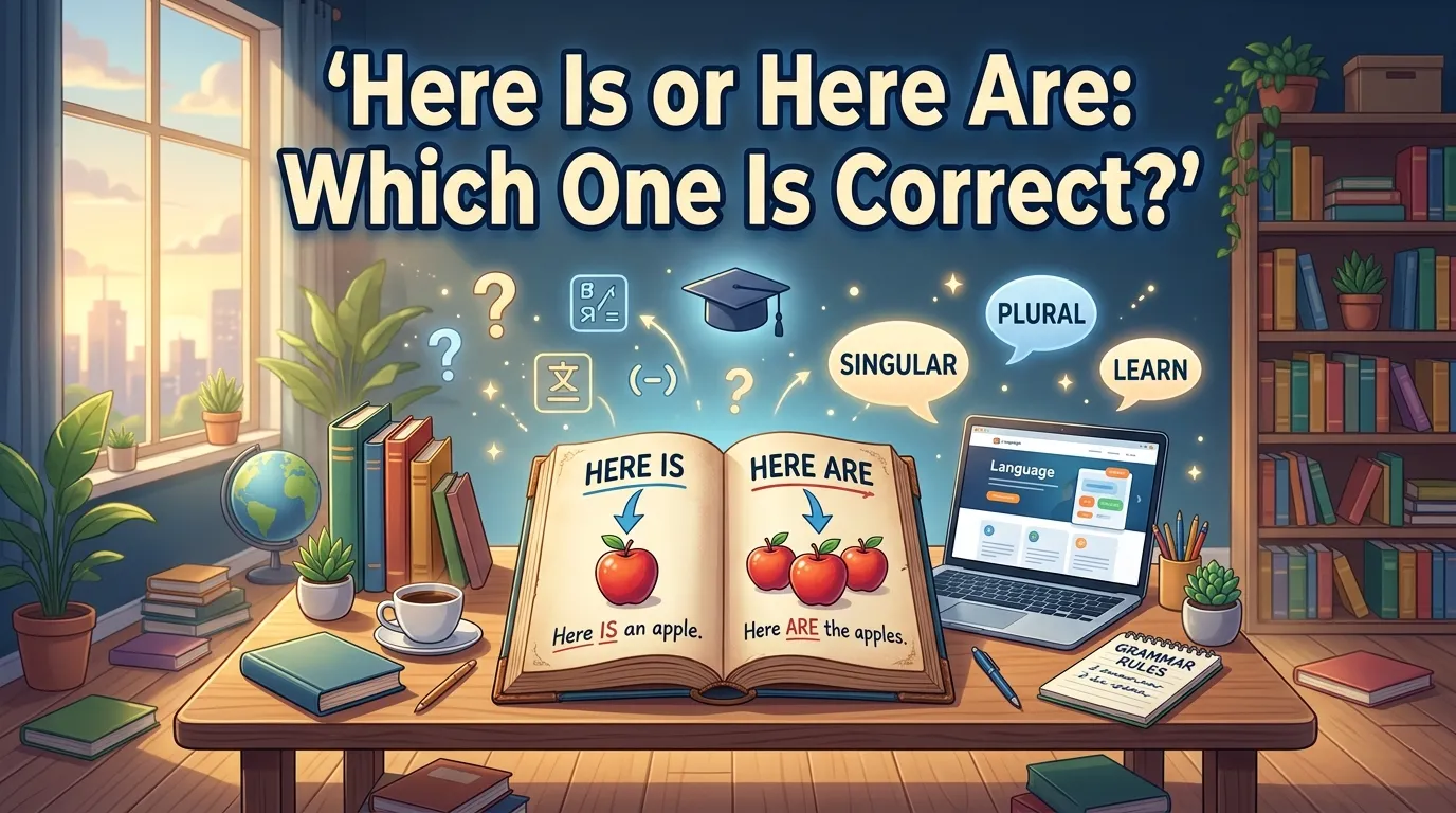Here Is or Here Are: Which One Is Correct?