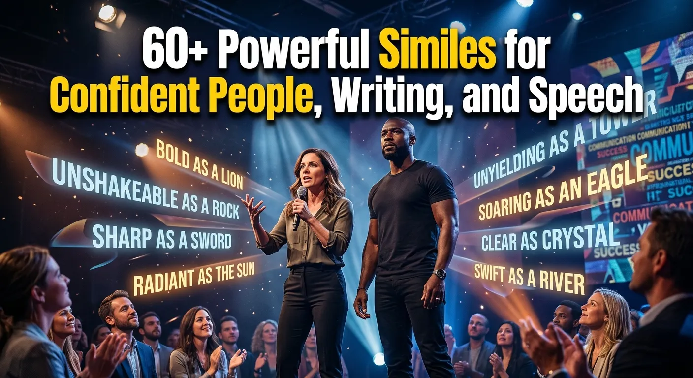 Powerful Similes for Confident People, Writing, and Speech