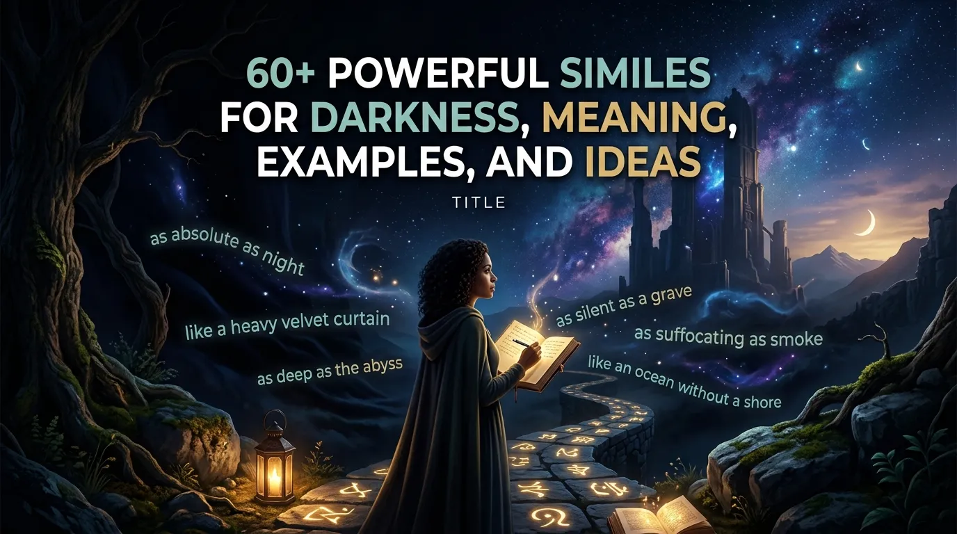 Powerful Similes for Darkness, Meaning, Examples, and Ideas