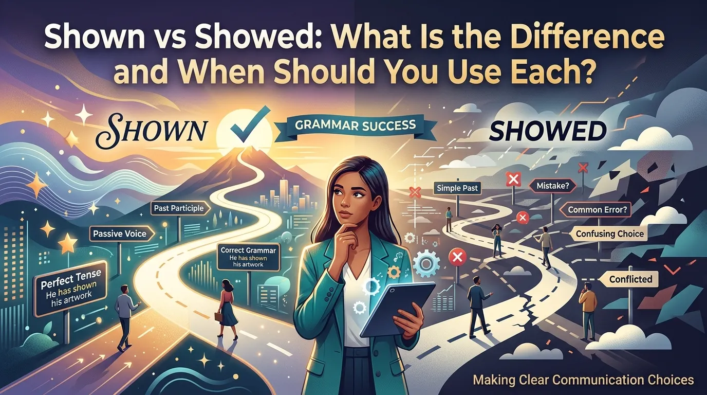Shown vs Showed: What Is the Difference and When Should You Use Each?