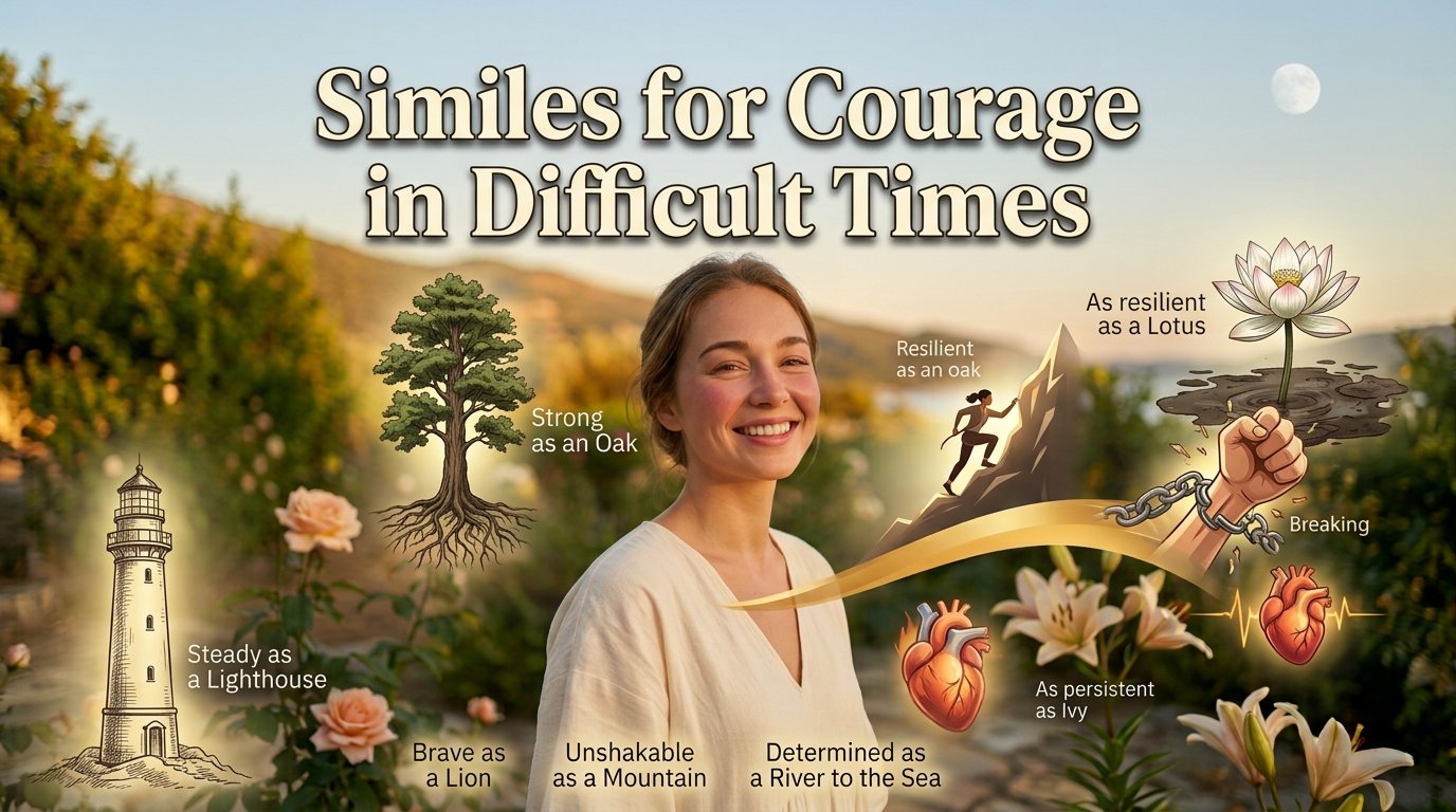 Similes for Courage in Difficult Times